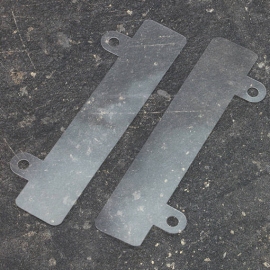 Plastic fasteners, not slotted, transparent 