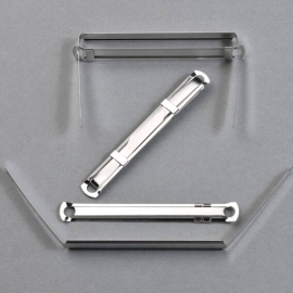 Metal file fittings with small filing, nickel-plated (100 pieces) 