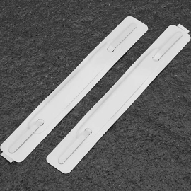 File System with prongs, self-adhesive, 3 Parts, 150 x 20 mm, white 100 pieces in bag