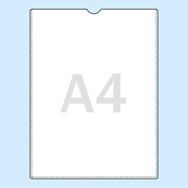 Protective covers for A4, short edge open, transparent 