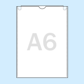 Protective covers for A6, short edge open, transparent 