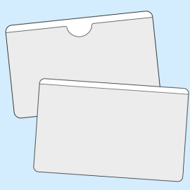 Business card pockets, self-adhesive, PP foil 