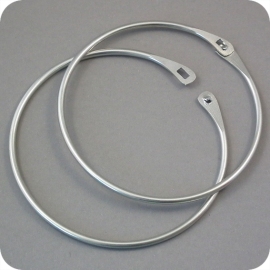 Metal binding rings, 120 mm, nickel-plated 