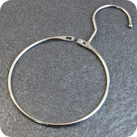 Merchandise rings with hook, 120 mm, nickel-plated 