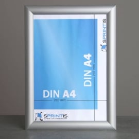 Snap frame, aluminium, A4 25 mm | edges on a mitre | silver