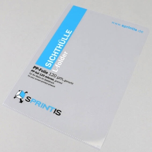 L-Folders for A4, PP foil 120 micron, silkscreen printing | Custom-made 