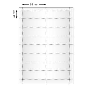 Print sheets Meet 35 / Polar 35, 74 x 34 mm, blank 