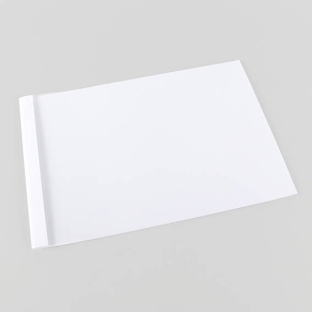 Thermal binding folder A4 landscape, cardboard, up to 15 sheets, white 1 mm