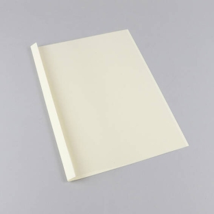 Thermal binding folder A4, leather board, 40 sheets, raw white  | 4 mm | 250 g/m²
