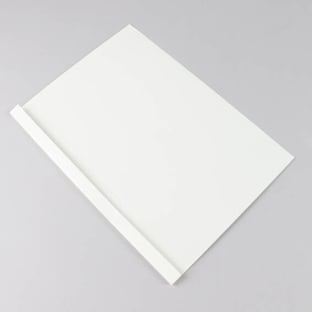 Thermal binding folder A4, filing flap, cardboard, up to 30 sheets, white 3 mm