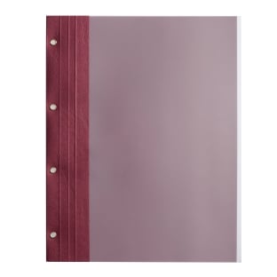 Balance sheet folder A4, 4 eyelets, quick staple, high gloss cardboard bordeaux