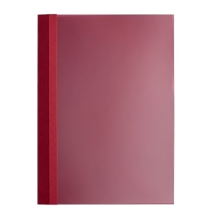 Eyelet folder A4, leather board, 25 sheets, red | 2 mm