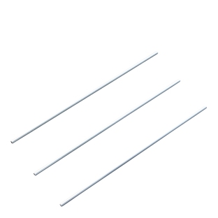 Straight wire shafts for calendar hangers, 258 mm long, silver 