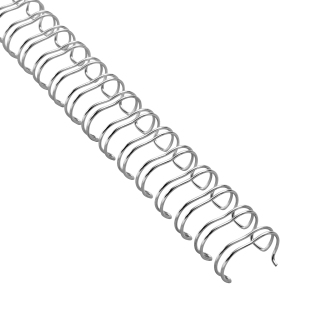 Wire bindings 3:1, A5 9,5 mm (3/8") | silver