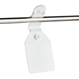 Swinging price clip for pegboard hooks 26 mm