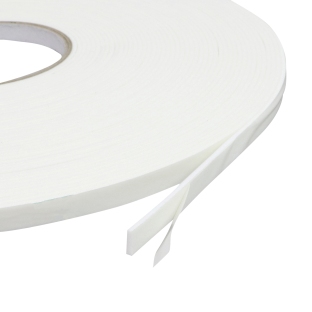 Double-sided foam adhesive PE tape, white, 2 mm thick, strong adhesive, EL200 25 mm