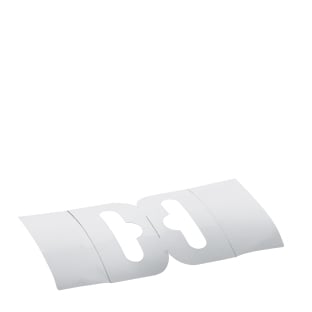 Euro slot hang tabs, 50 x 50 mm, flexible, two adhesive areas (roll with 500 pieces) 