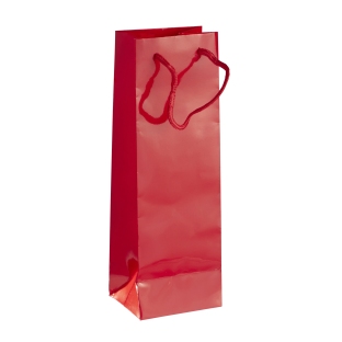 Gift bottle bags, 12 x 36 x 10 cm, red 