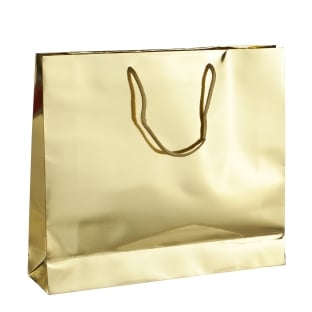 Gift bag 40 x 35 x 10 cm, gold, shiny 