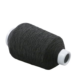 Elastic cords on reel, 1 mm, black (Roll with 1,050 m) 
