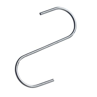 S-hooks, 65 mm long, zinc-plated 65 mm