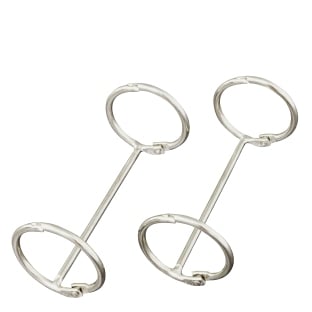 Double binding ring, 32 mm, nickel-plated 