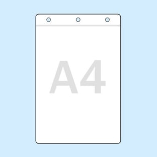 Display pockets for A4 vertical format, without flap 