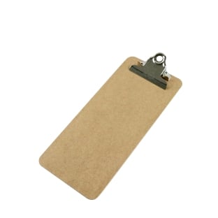 Wooden clipboard DIN long portrait | classic - with big metal clip