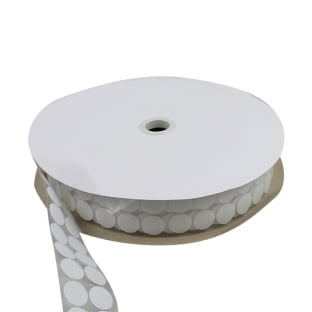 Hook and loop dots roll, hook | 21 mm | white