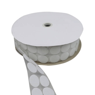 Hook and loop dots roll, hook | 33 mm | white