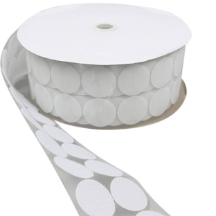 Hook and loop dots roll, hook | 45 mm | white