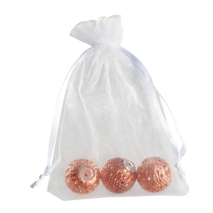 Organza bags with satin ribbon-drawstring white | 100 x 150 mm