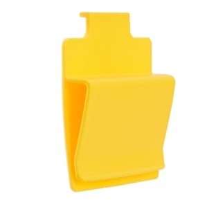 Cardboard clips, plastic, yellow 