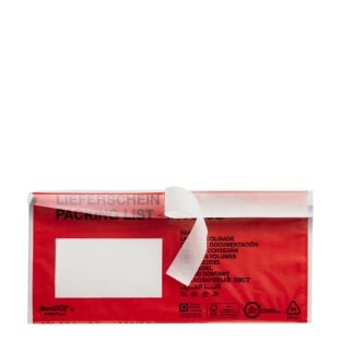 Packing list envelopes DL, recycled PE foil, imprint "Packing list/invoice" 