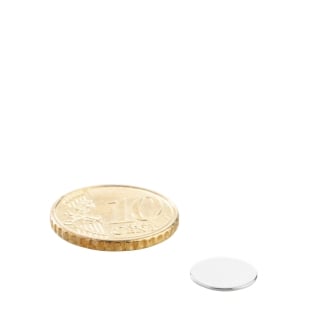 Disc magnets neodymium, 10 mm x 0.6 mm, N38 