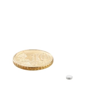 Disc magnets neodymium, 3 mm x 1 mm, N48 