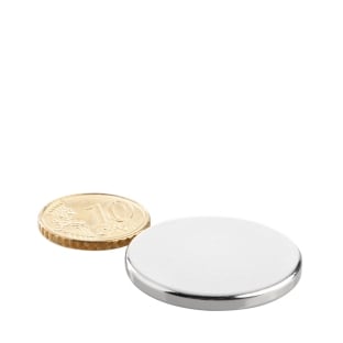 Disc magnets neodymium, 30 mm x 3 mm, N45 