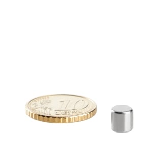 Disc magnets neodymium, 6 mm x 6 mm, N48 