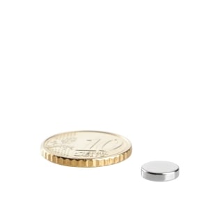Disc magnets neodymium, 8 mm x 2 mm, N35 