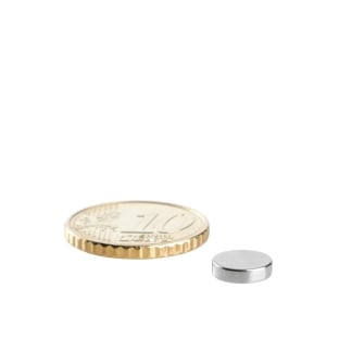 Disc magnets neodymium, 8 mm x 2 mm, N45 