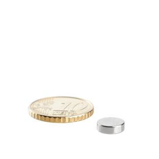 Disc magnets neodymium, 8 mm x 3 mm, N35 