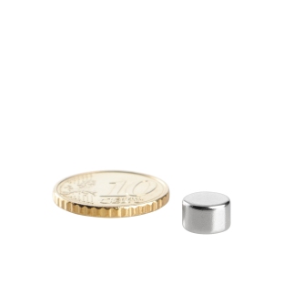 Disc magnets neodymium, 8 mm x 4 mm, N45 