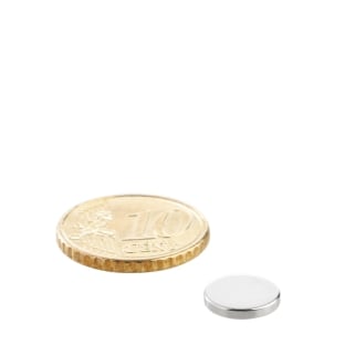Disc magnets neodymium, 9.5 mm x 1.5 mm, N35 