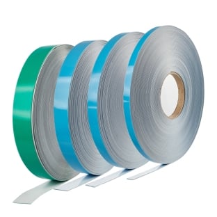 Steel tape with PE-foam, self-adhesive 