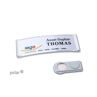 Name badges Office 30 smag® magnet transparent 