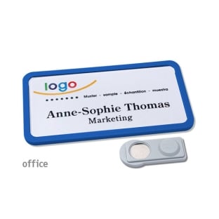 Name badges Office 40 smag® magnet blue 