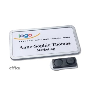 Name badges Office 40 smag® magnet stainless steel 
