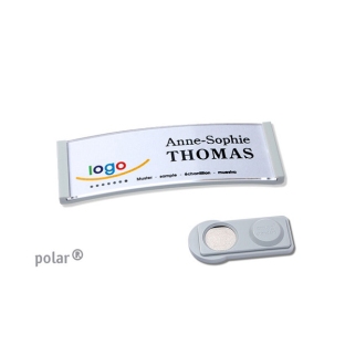 Name badges polar® 20 smag® magnet light grey 