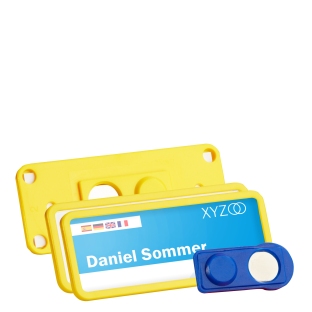 Name badges team 30 magnet yellow 