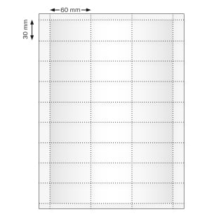 Print sheets Urban 30 / Clear 30, 60 x 30 mm, blank 